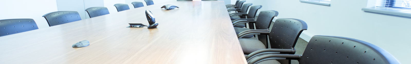 An image of an empty boardroom