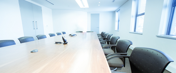 An empty boardroom