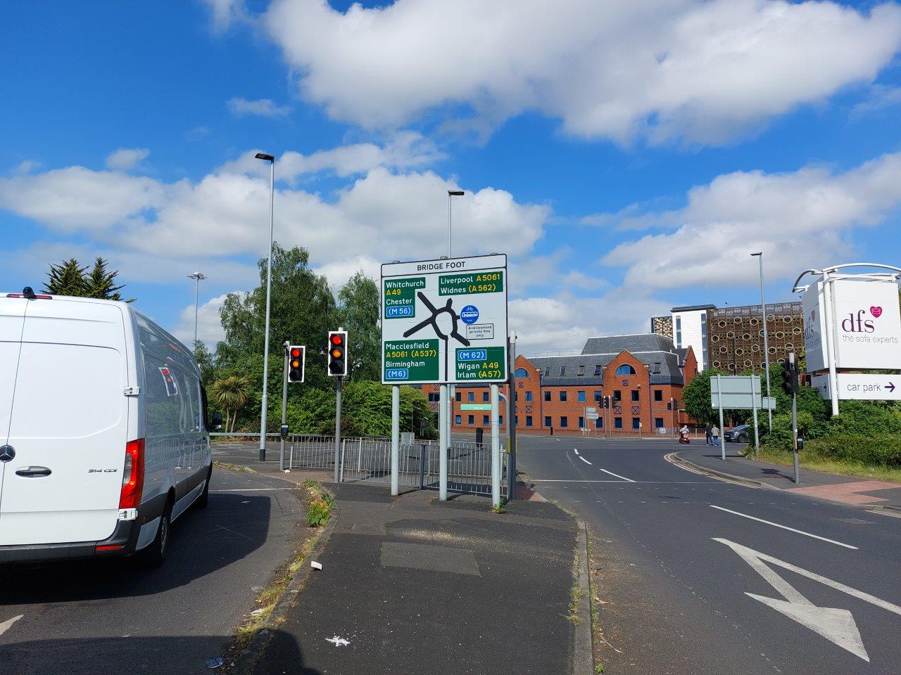 Bridge Street North  bus lane - From Riverside Retail Park