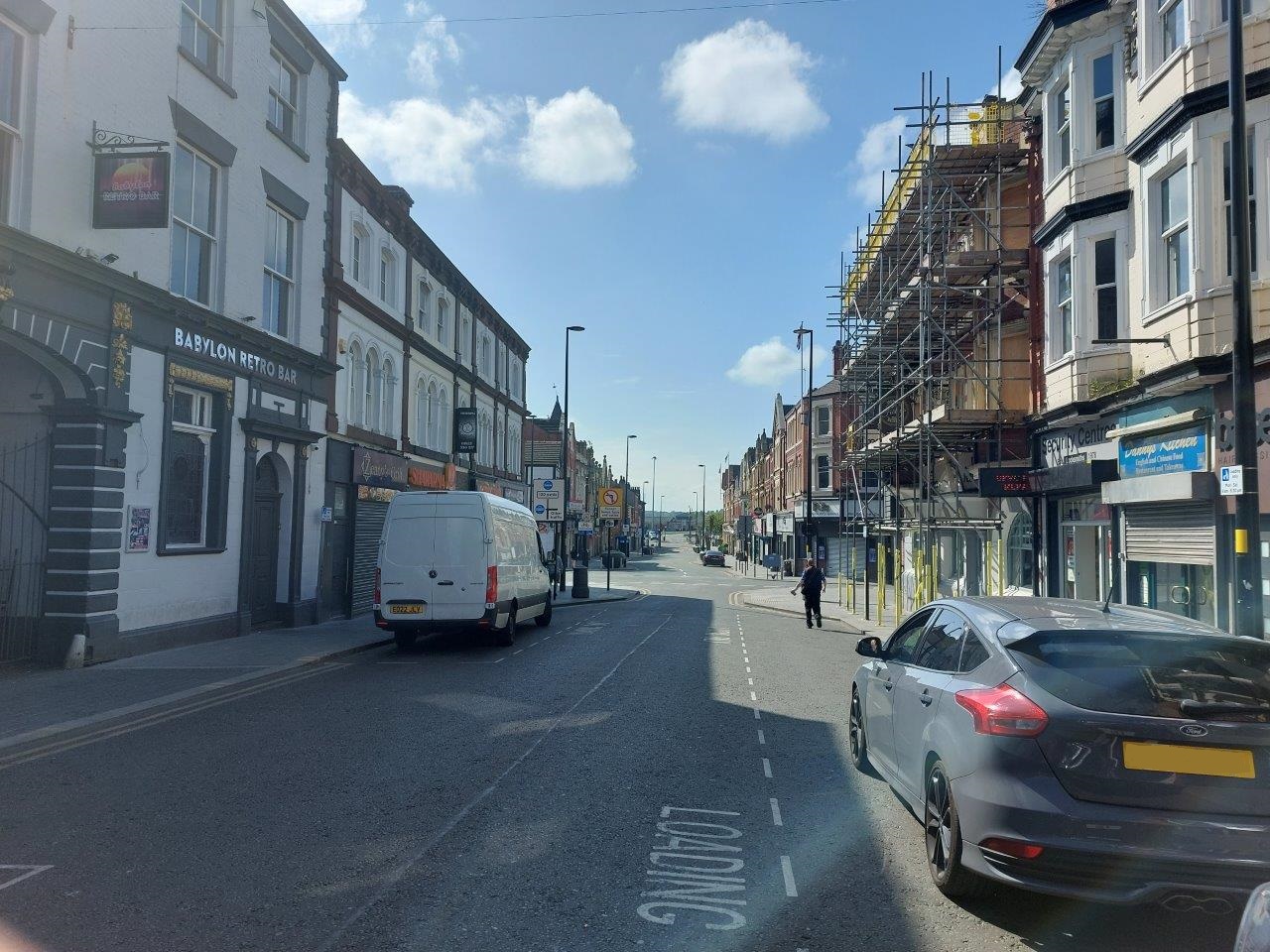 Bridge Street South bus lane - Advanced warning sign on Bridge Street